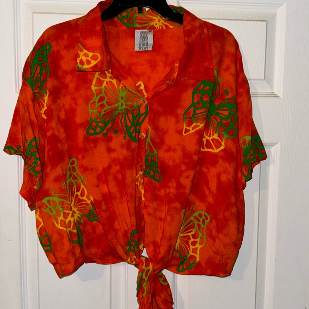 Vintage Tropical Crop Top